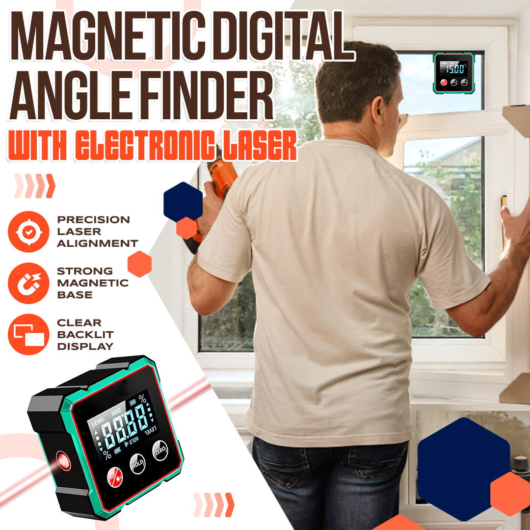 2025 Hot Sale 40% OFF💥Magnetic Digital Angle Finder with Electronic Laser