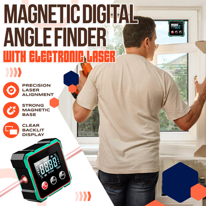 2025 Hot Sale 40% OFF💥Magnetic Digital Angle Finder with Electronic Laser