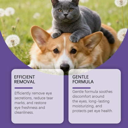 Pet Eye Drops Gentle Care for Cats and Dogs, Cleans Tears, Tear Stains, Eye Discharge, and Secretions
